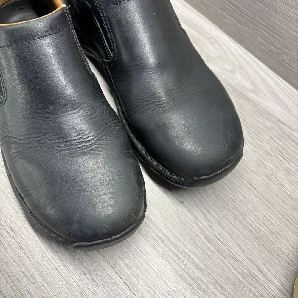 Red Wing 8700 Slip On Work Shoes Mens 9 E2 Black Leather Slip Resistant Utility